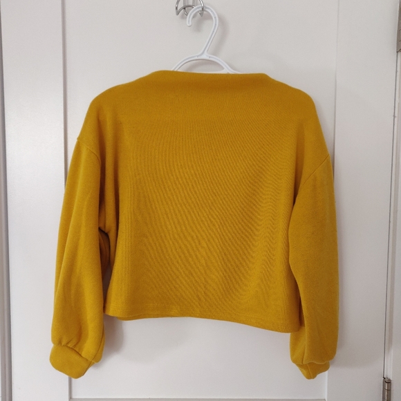 Romwe Puff Sleeve Embroidered Cropped Sweater - Picture 5 of 6